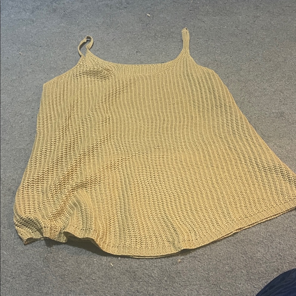 Elegant Gold Knit Women's Top